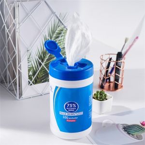 75% Alcohol Disinfectant Wipes in Canister 100 pcs/pack