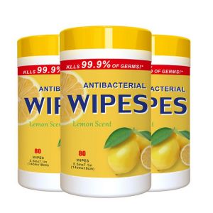 Wet Tissue Lemon Fragrance Alcohol Free Antibacterial Wipes