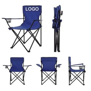 Portable Folding Chair with Arm Rest Cup Holder