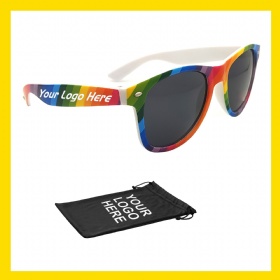 New Fashion Rainbow Retro Printed Sunglasses