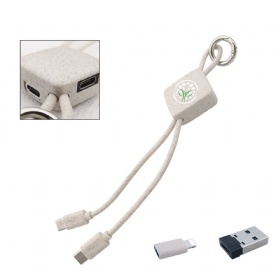 Eco-Friendly 4 in 1 Fast Charging Cable Keychain