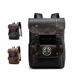 Premium PU Leather Laptop Backpack