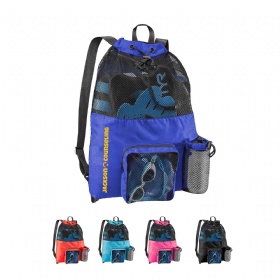 Large-Capacity Mesh Drawstring Backpack