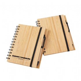 Natural Bamboo Notebook w/Pen