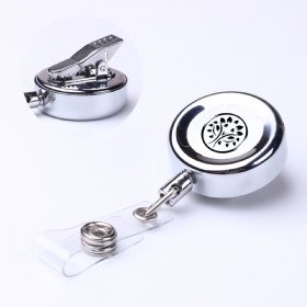 Metal Badge Reel w/Retractable Swivel Clip