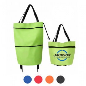 2 in 1 Foldable Shopping Trolley Bag w/Wheels