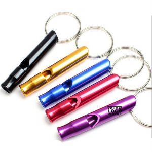 Aluminum Whistle With Keychain