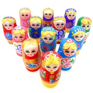 Handmade Wooden Russia Nesting Dolls