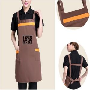 Chef Kitchen Apron With Adjustable Neck Straps And Pockets