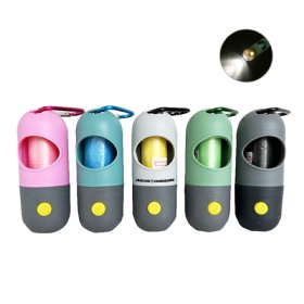 Dog Waste Bag Dispenser w/Flashlight